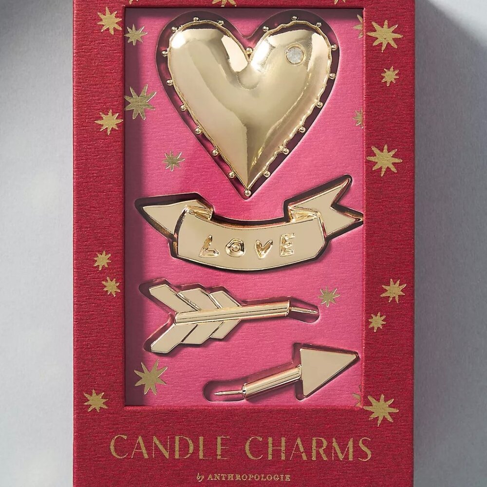 NWT! Heart Candle Charms by Anthropologie